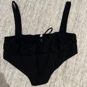 Black Corset Top with tie detail